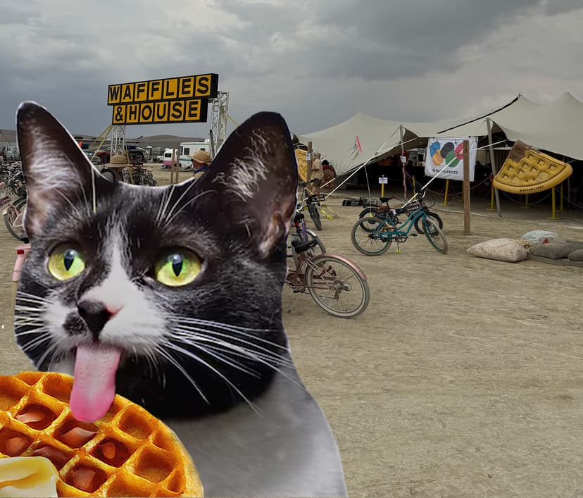 Waffles & House camp on the playa